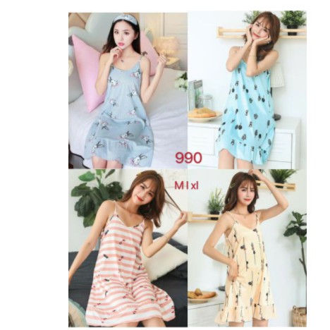 [TẶNG KÈM BỊT MẮT] Váy ngủ  cute siêu thoáng mát
