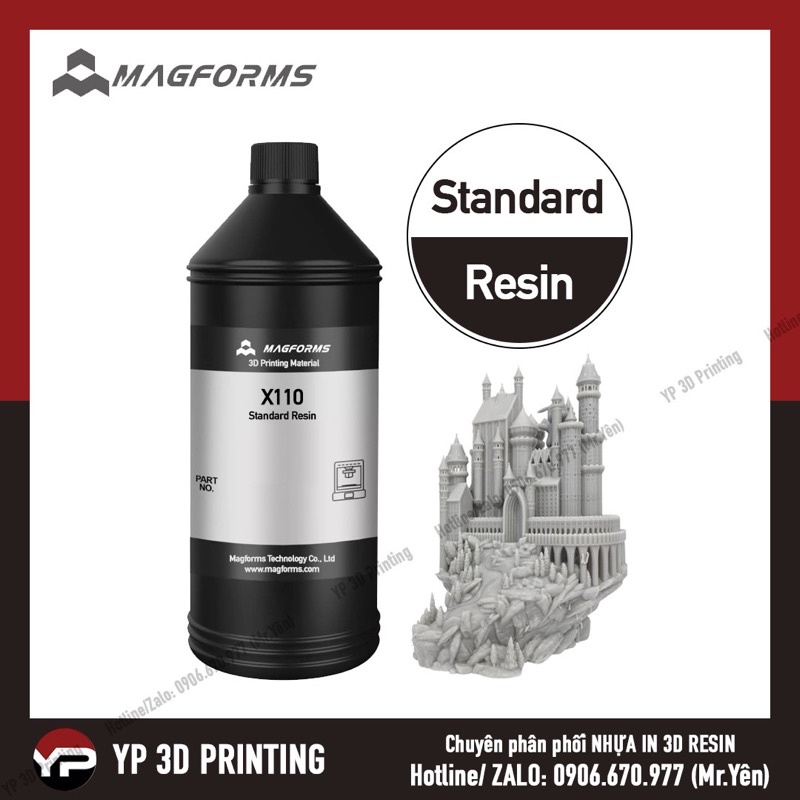 [Nhựa in 3D Resin UV] MAGFORMS Standard Resin 1000ml (X110)