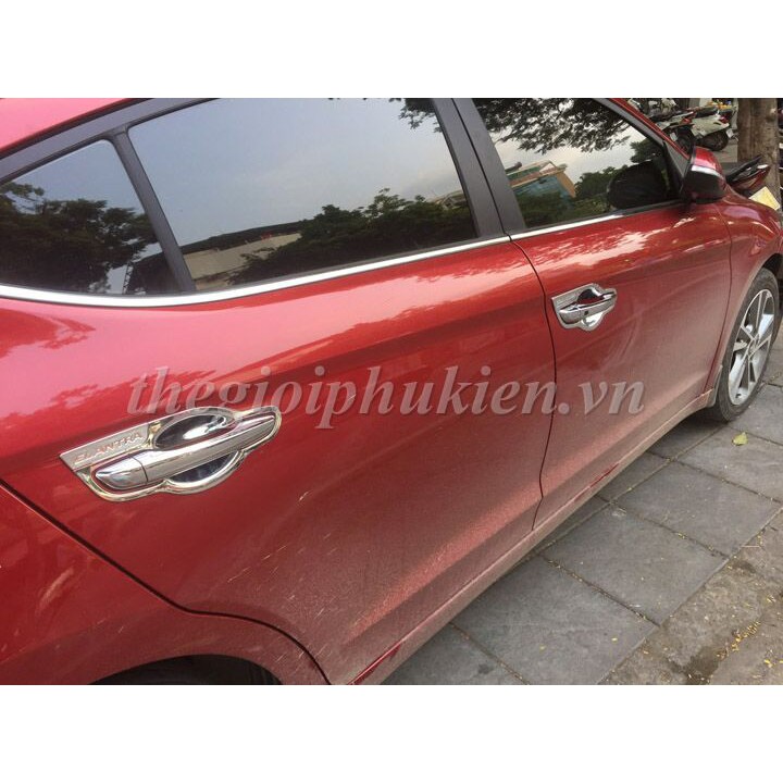 Bộ ốp tay nắm, hõm cửa xe Hyundai Elantra 2016-2022 -mạ Crom cao cấp(hàng cao cấp)