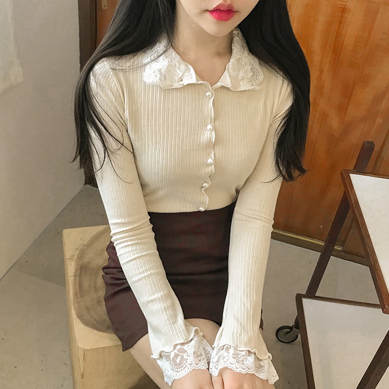 Áo thun nữ len gân tay dài Emilyshop