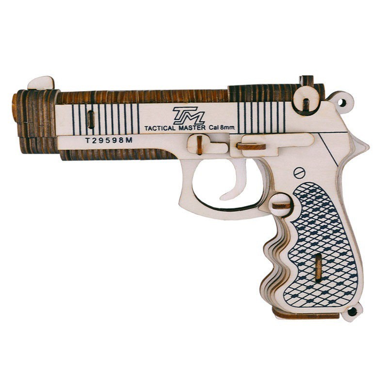 Đồ chơi lắp ghép gỗ 3D Birkeetoys mô hình Tactical Master Cal 8mm- cắt Laser