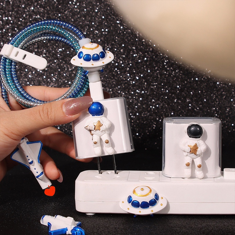 Charger Protector DIY astronaut pattern for Iphone 5w 18w 20w