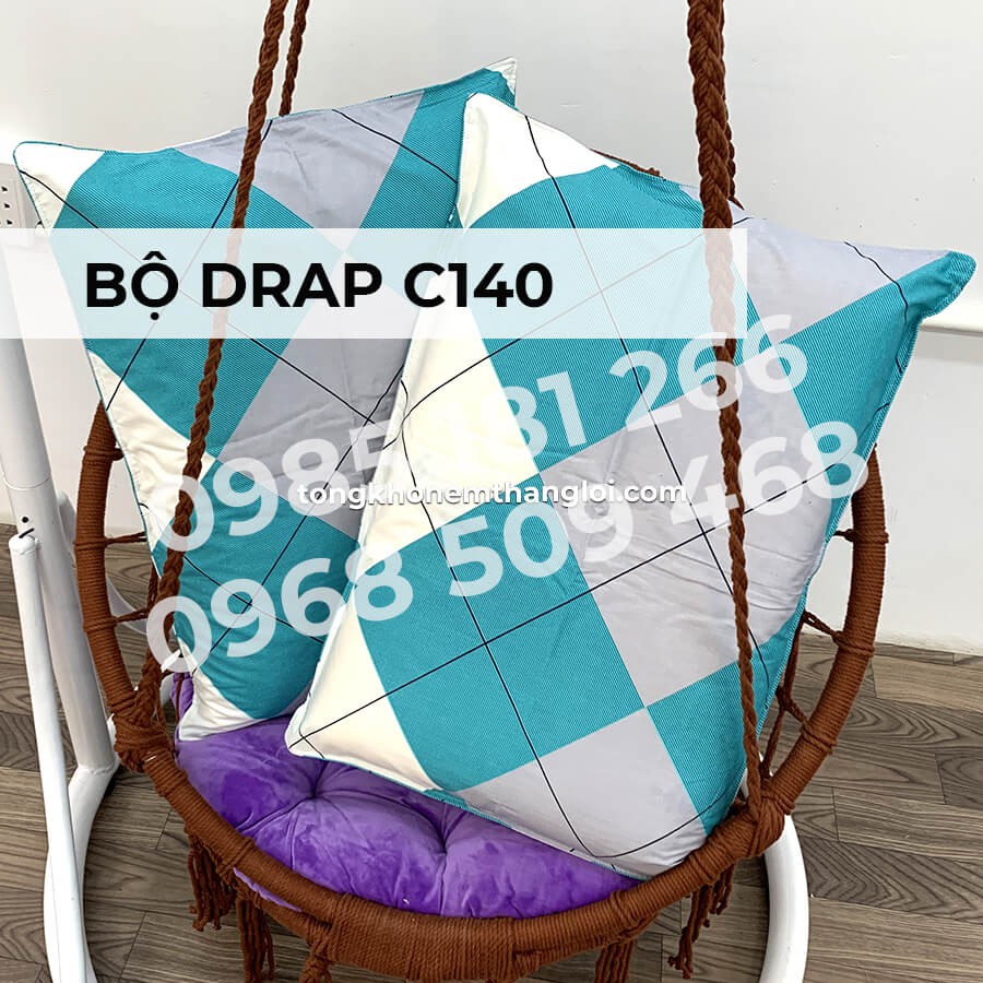 [Ảnh Thật] C140 - Bộ Drap Cotton 4 món Thắng Lợi Chính Hãng (Ga Nệm, Áo Gối)