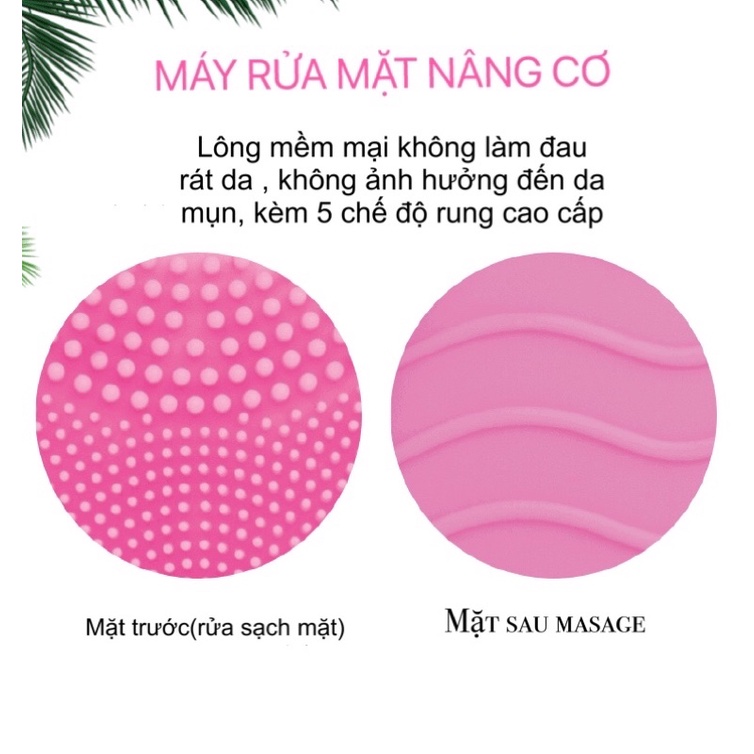 Máy Rửa Mặt |may rua mat masage nâng cơ| { 5 chế độ rung｝