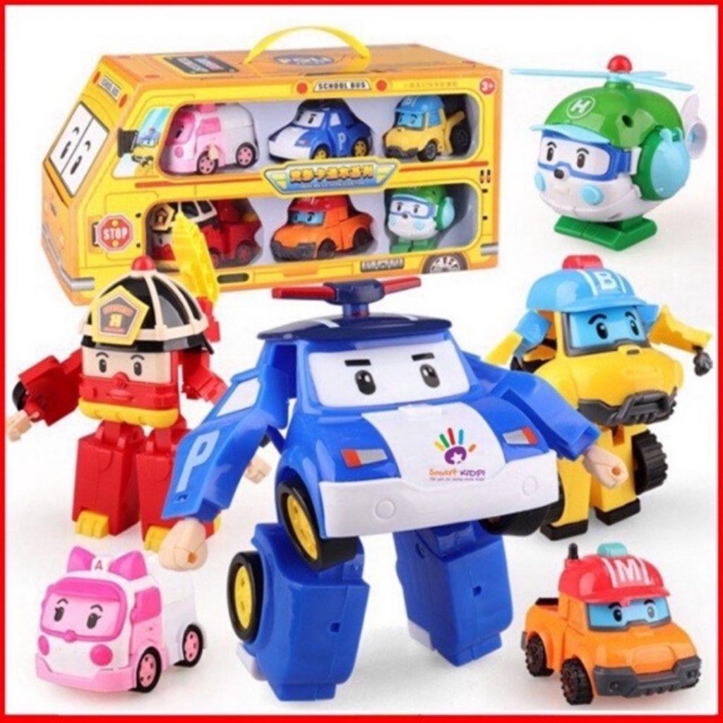 Đồ Chơi Robocar Poli Biến Hình Siêu Xe Robot 6 Trong 1 Cao Cấp Cho Bé