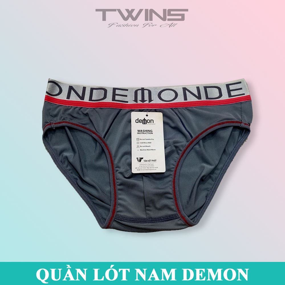 Quần lót nam tam giác cao cấp thun lạnh Demon chính hãng lưng to bền đẹp, thoáng mát, thấm hút mồ hôi, co giãn