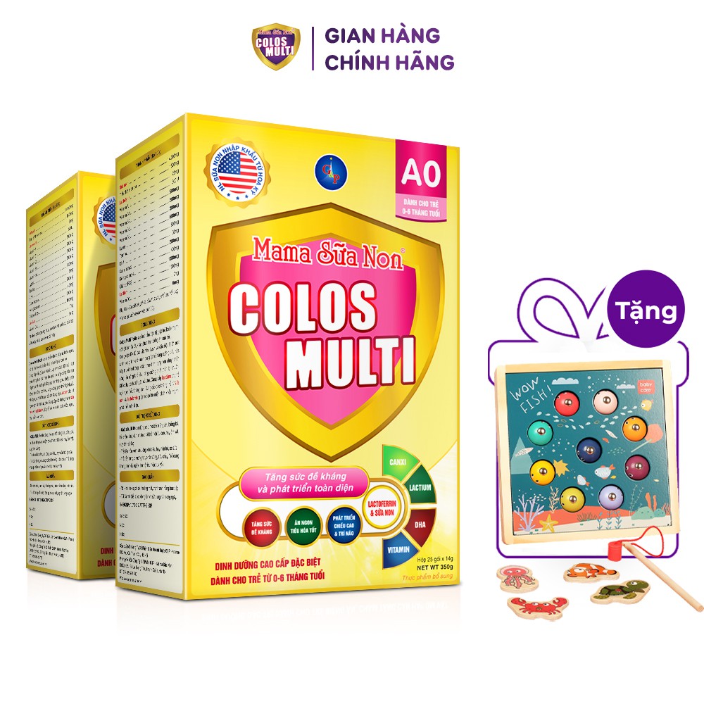 Combo 2 hộp Sữa bột cho bé Colosmulti [Quà tặng bộ đồ chơi câu cá]