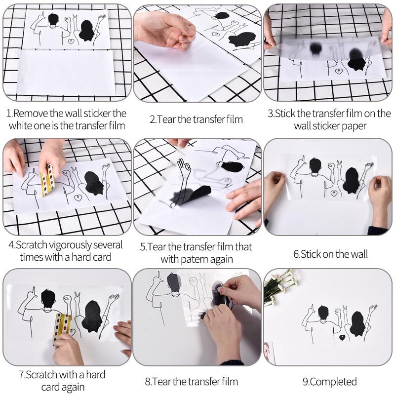 Miếng Dán Trang Trí Bồn Vệ Sinh/Tường/Gạch Ốp Lát Ký Túc Xá Họa Tiết Vui Nhộn Thời Trang Độc Đáo