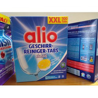 Viên rửa chén alio geschirr reiniger tabs classic xxl 100 tabs nk đức