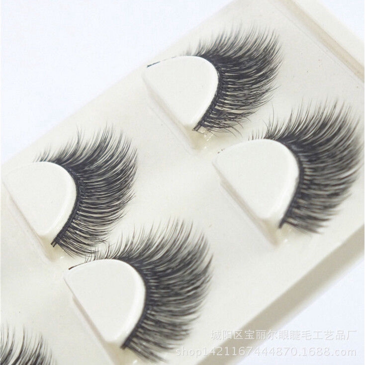 [Hàng mới về] Bộ 3 cặp lông mi giả 3D dài và dày tự nhiên làm đẹp dành cho nữ