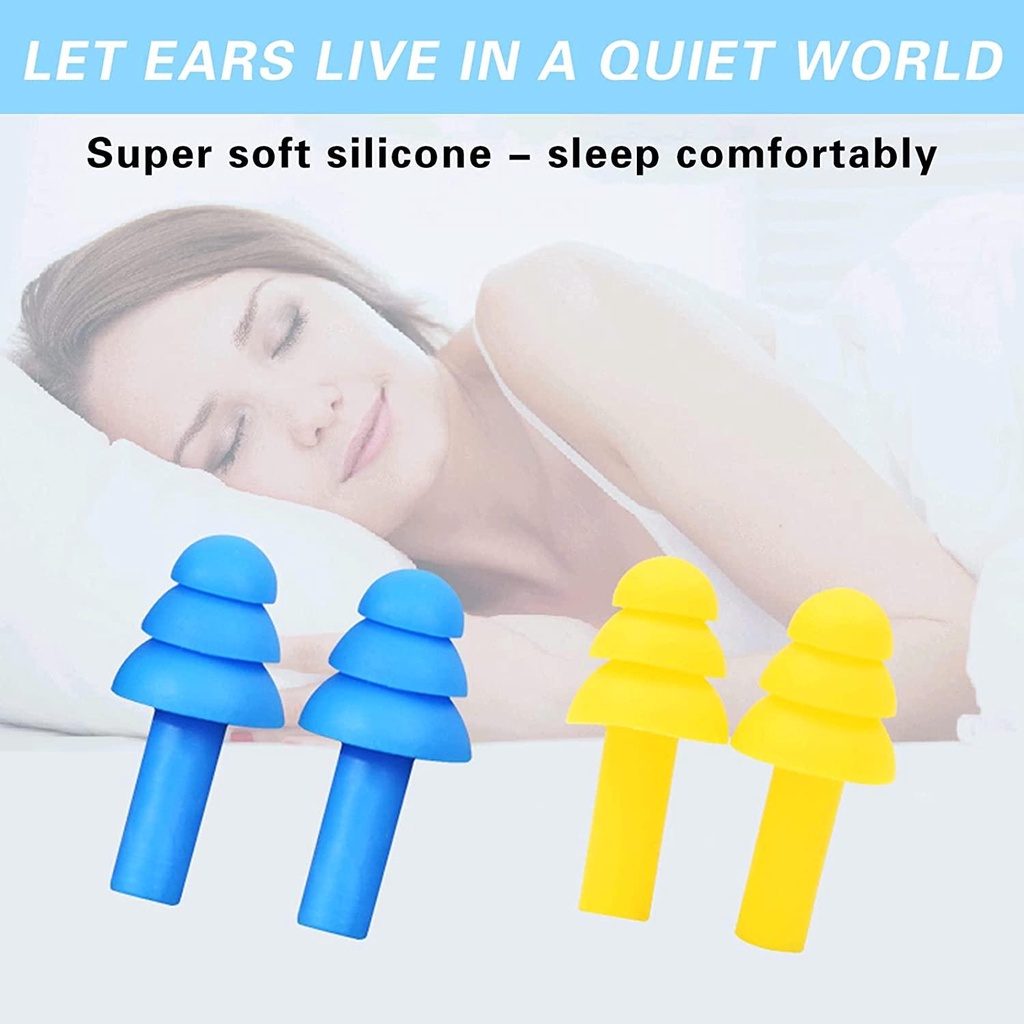5 Cặp Nút Bịt Tai Mềm Mại Có Thể Tái Sử Dụng