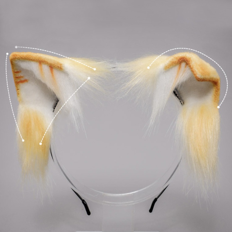 Kẹp Tóc Tai Mèo Phối Lông Nhân Tạo Đáng Yêu