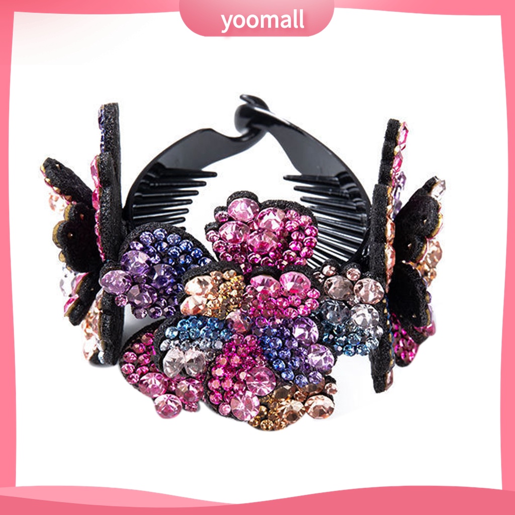 Yomall♡ Kẹp Tóc Càng Cua Đính Đá Nhiều Màu Sắc Tạo Kiểu Tóc
