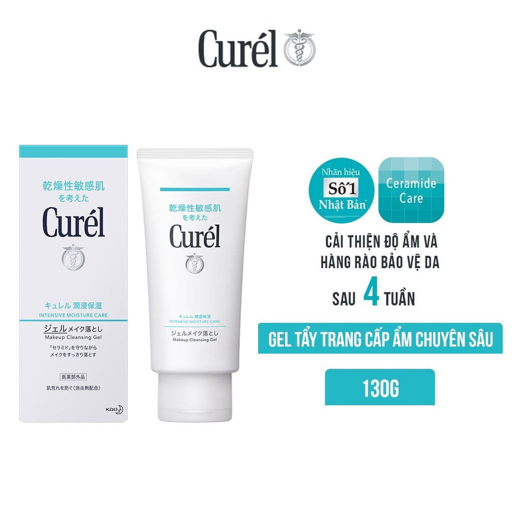 Gel Tẩy Trang Cấp Ẩm Chuyên Sâu Curel Intensive Moisture Care Makeup Cleansing Gel 130g