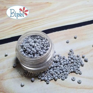 1000 hạt cườm thủy tinh 2mm xám