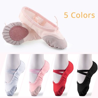 Giày múa ba lê đế mềm màu trắng chất lượng cao Giày khiêu vũ trẻ em bé gái