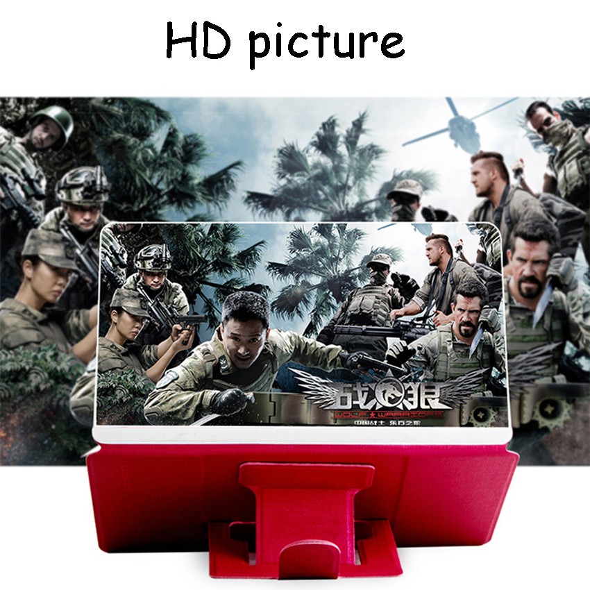 Kính Phóng To Màn Hình  4D 8 Inch Bao Da