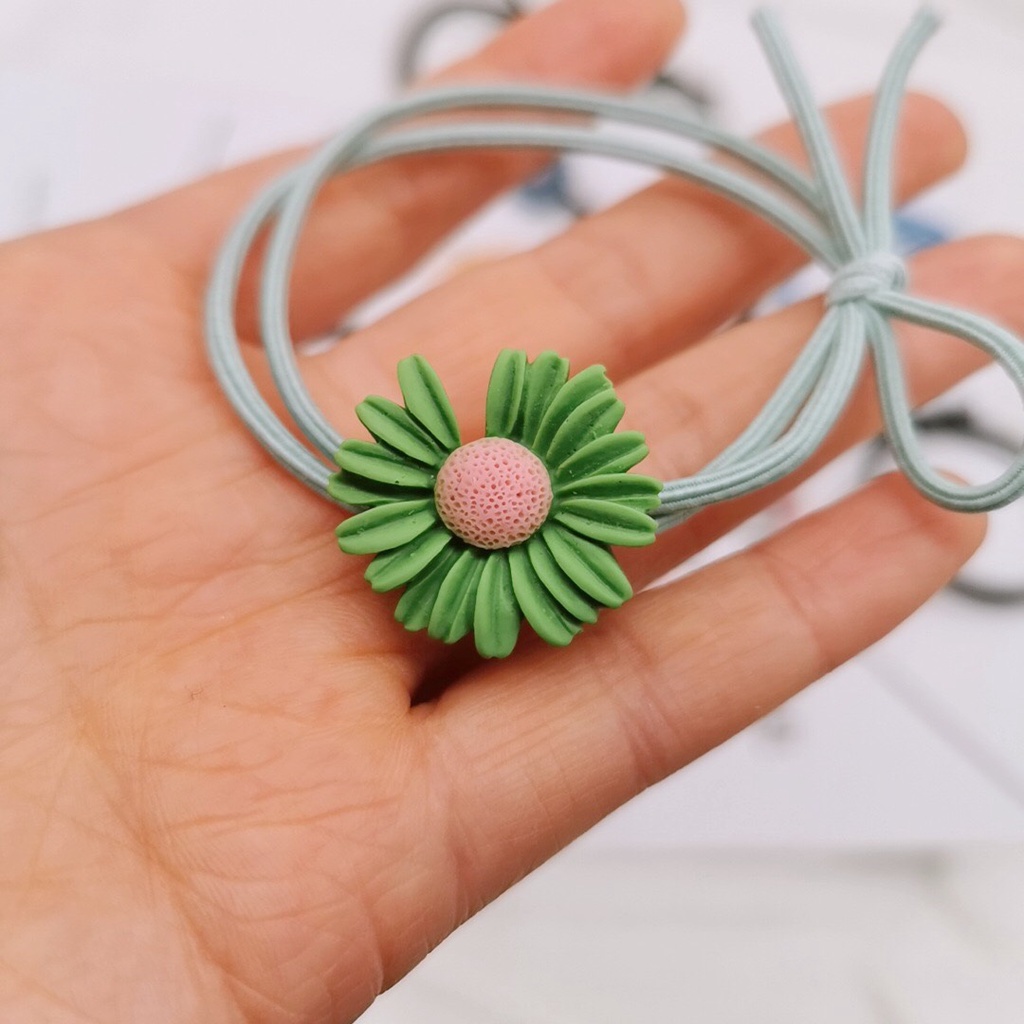 Dây cột tóc/kẹp tóc hoa cúc thời trang Hàn Quốc cho mẹ và bé