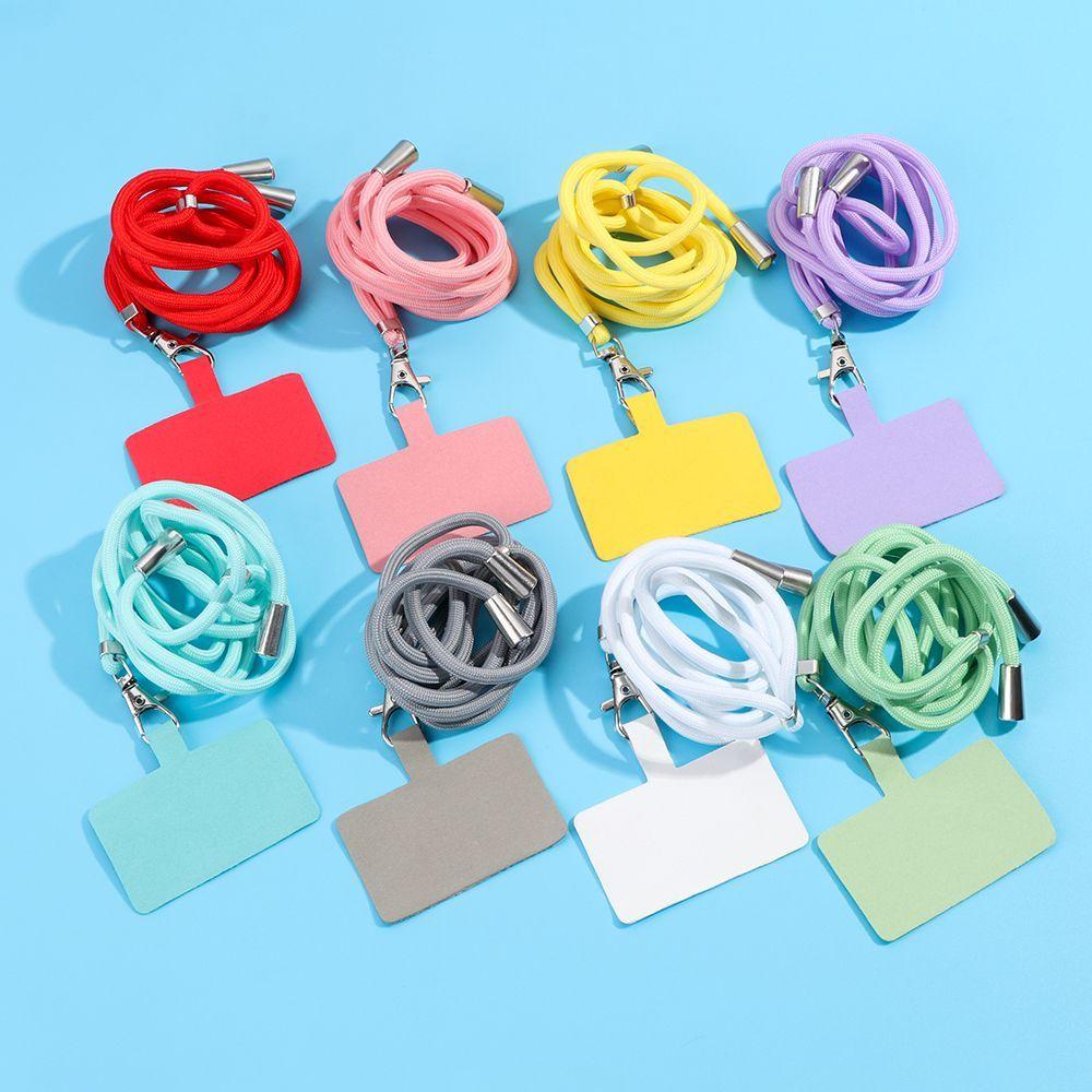 GLENES 1pc Crossbody Patch Phone Lanyards Mobile Phone Nylon Soft Rope Mobile Phone Strap Diagonal Strap Neck Hanging Phone Decoration Safety Fixed Card Neck Hanging Strap Cell Phone Hanging Cord/Multicolor