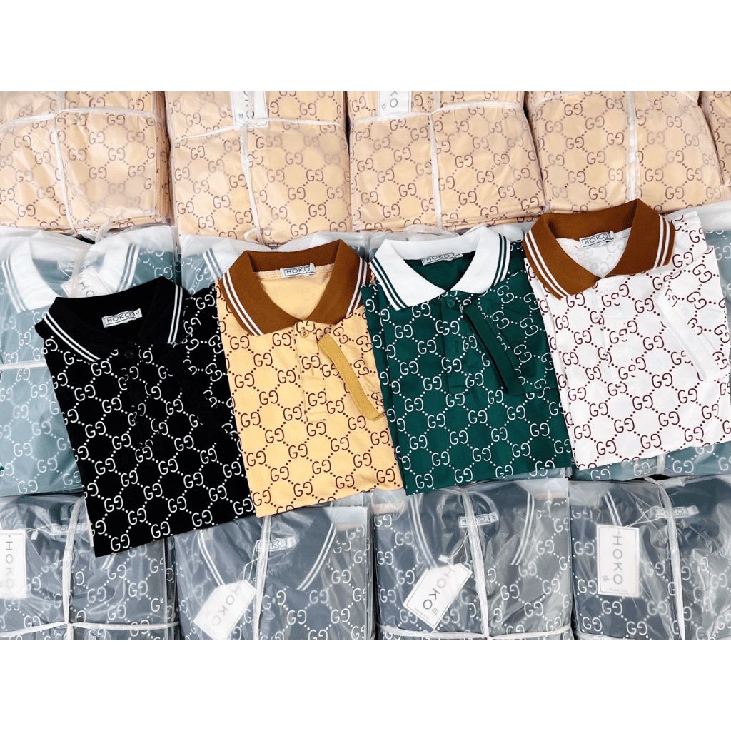 Áo Thun Nam Kiểu Cổ Bẻ Vải Cotton Cao Cấp Phối Họa Tiết Sang Trọng Phong Cách Ulzzang  Hot Trend [NEW UNISEX]