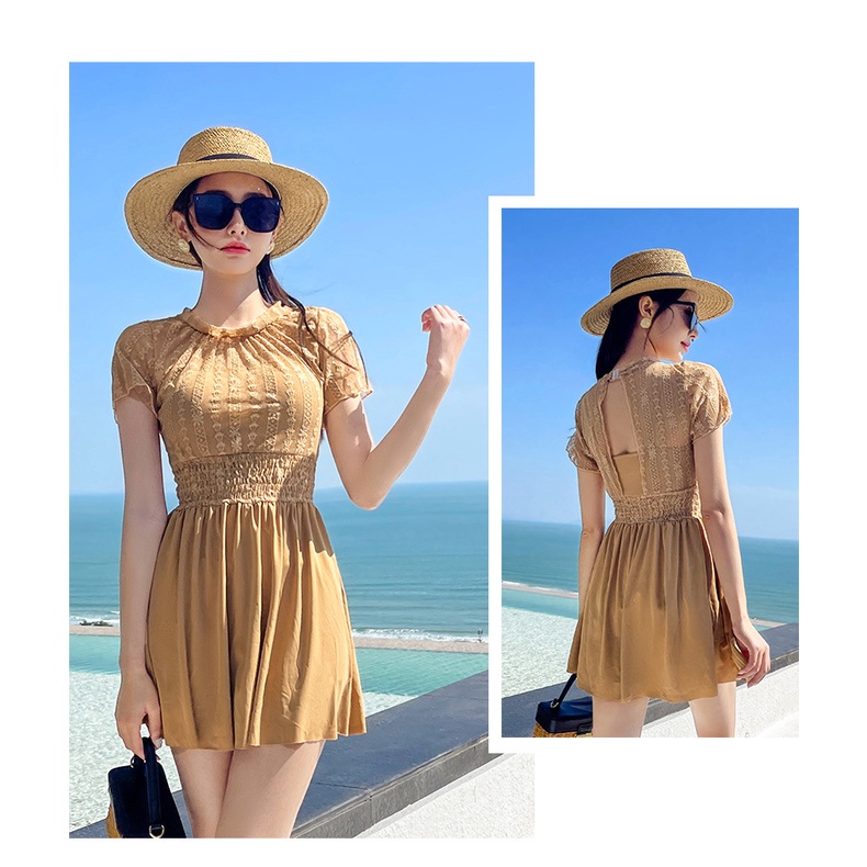 đẹp váy đồ bơi hàn quốc 1 mảnh cho nữ liền thân set học sinh đồ tắm biển nữ đồ đi biển nữ một mảnh sexy hoa kín đáo Bộ Đồ Bơi Một Mảnh Dáng Ôm Thời Trang Mùa Hè Quyến Rũ Cho Nữ