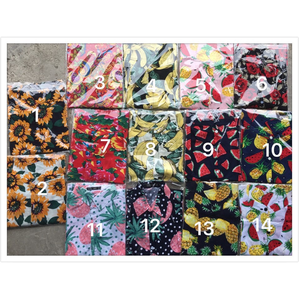 ÁO SƠ MI HOA QUẢ (kèm ảnh thật ) | BigBuy360 - bigbuy360.vn