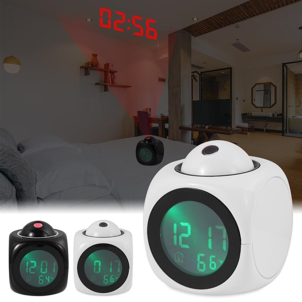 Đồng Hồ Báo Thức Có Đèn LED Hình Vuông Đa Năng Dùng Trong Văn Phòng