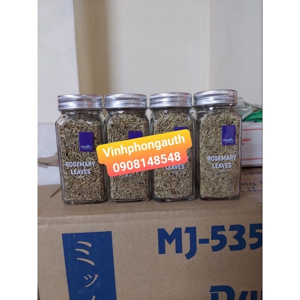 Lá hương thảo khô (Rosemary) Atlas Garden hũ 33g
