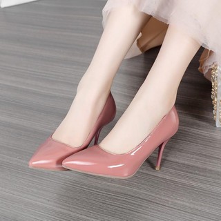 Giày da bóng cao gót 8cm size 30 trở lên giày size nhỏ