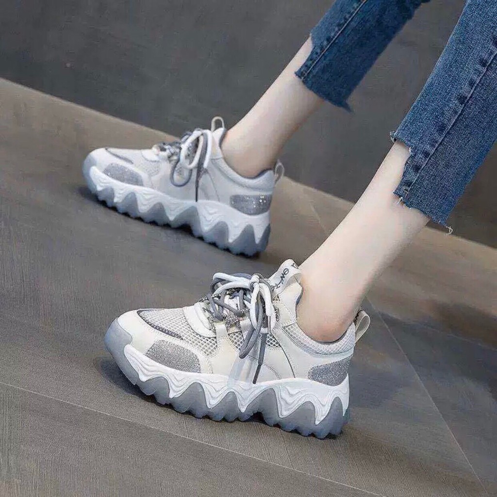 Giày thể thao phản quang 2 dây đan