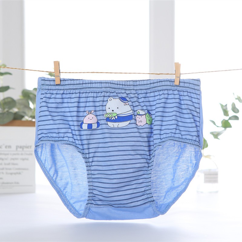 Hộp 5 quần lót bé trai Hàn Quốc 100% cotton mẫu Gấu Bắc Cực