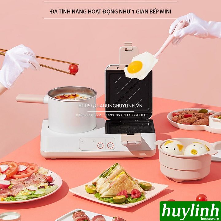 [Mã ELHAMS5 giảm 6% đơn 300K] Máy nướng bánh - làm đồ ăn sáng 2 trong 1 Joyoung SK06K-GS950