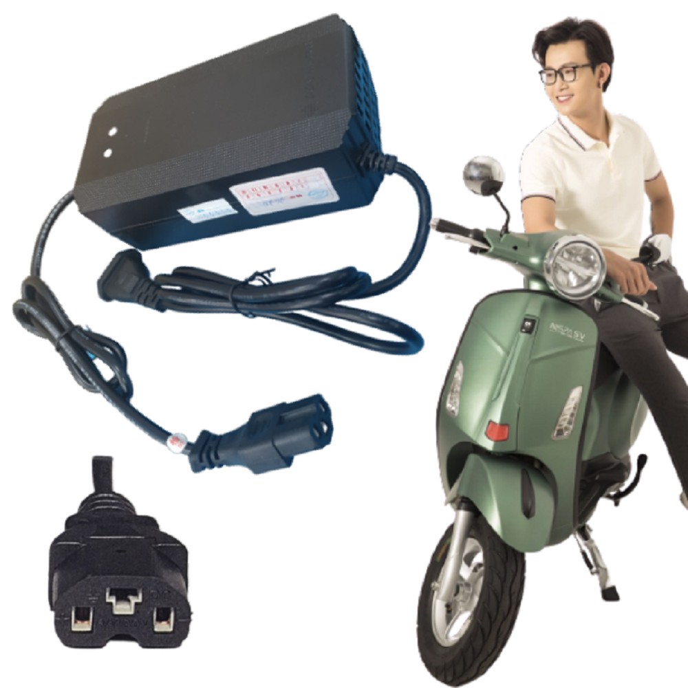 SẠC XE MÁY ĐIỆN VESPA CHUYÊN DỤNG - BẢO HÀNH CHÍNH HÃNG 12 THÁNG