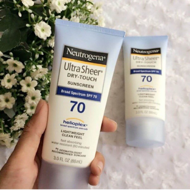 Kem Chống Nắng Lâu Trôi #Neutrogena 𝐔𝐥𝐭𝐫𝐚 𝐒𝐡𝐞𝐞𝐫 𝐃𝐫𝐲 𝐓𝐨𝐮𝐜𝐡 𝐒𝐏𝐅 𝟕𝟎 𝐏𝐀 +++ (88ml)