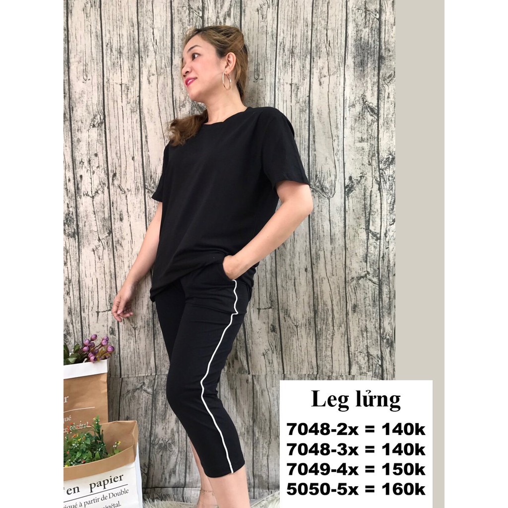 [ 2c 200k ] SALE Quần legging BIG SIZE leg lửng có túi 7048,7049,7050