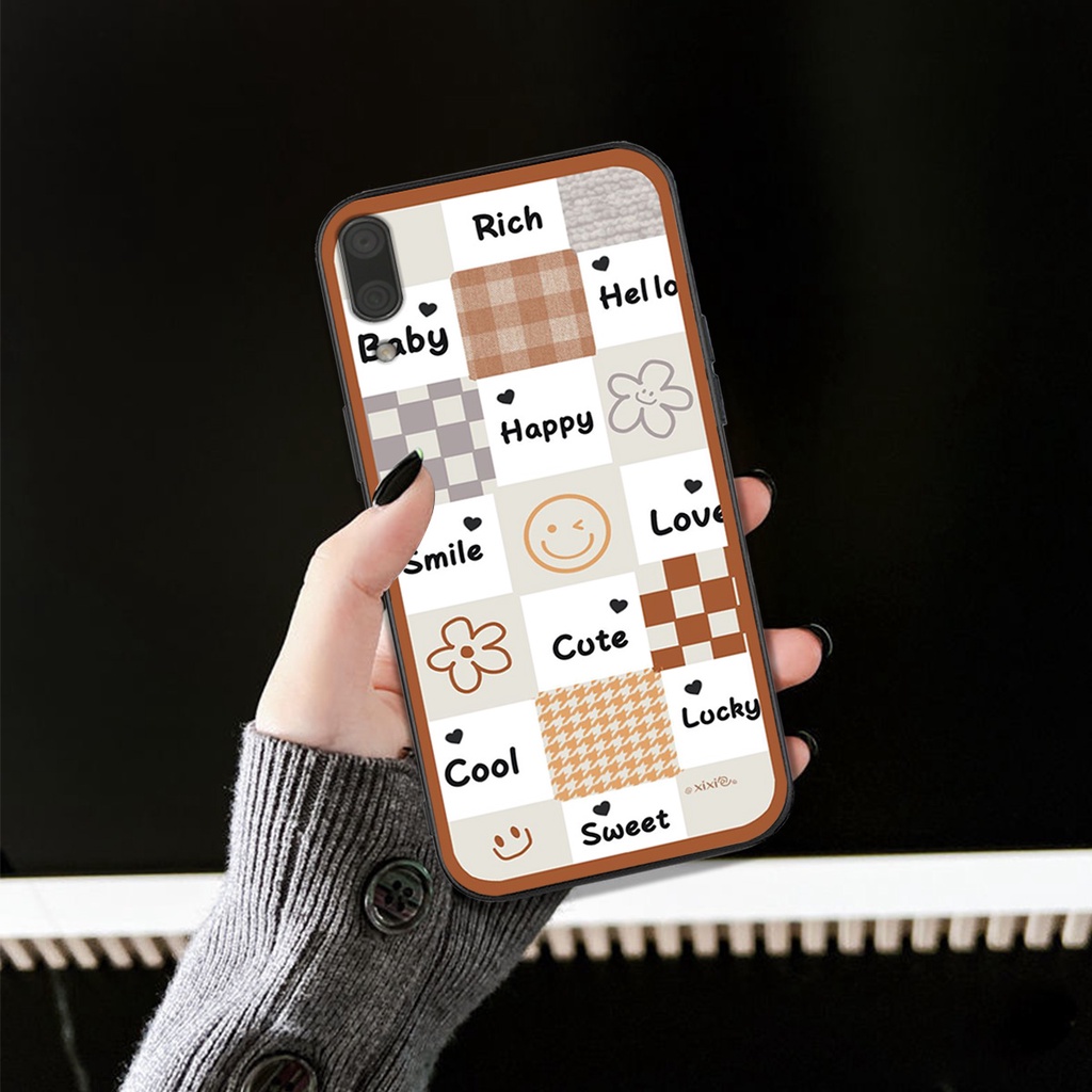 Ốp lưng điện thoại huawei y7 pro 2019 ô vuông , đen ,trắng , đỏ , trerry