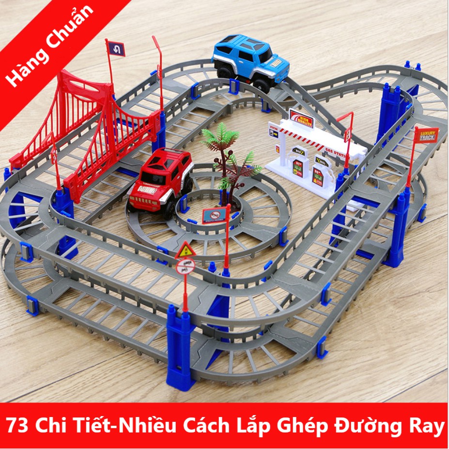 [73CT] Bộ Lắp Ghép Xe Lửa/ Đường Ray - Hỗ Trợ Phát Triển Trí Tuệ Cho Bé – Nhựa POLIME