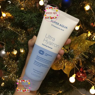 Sữa Rửa Mặt Missha Super Aqua 10 Hyaluronic acid Ultra Hyalon 200ml