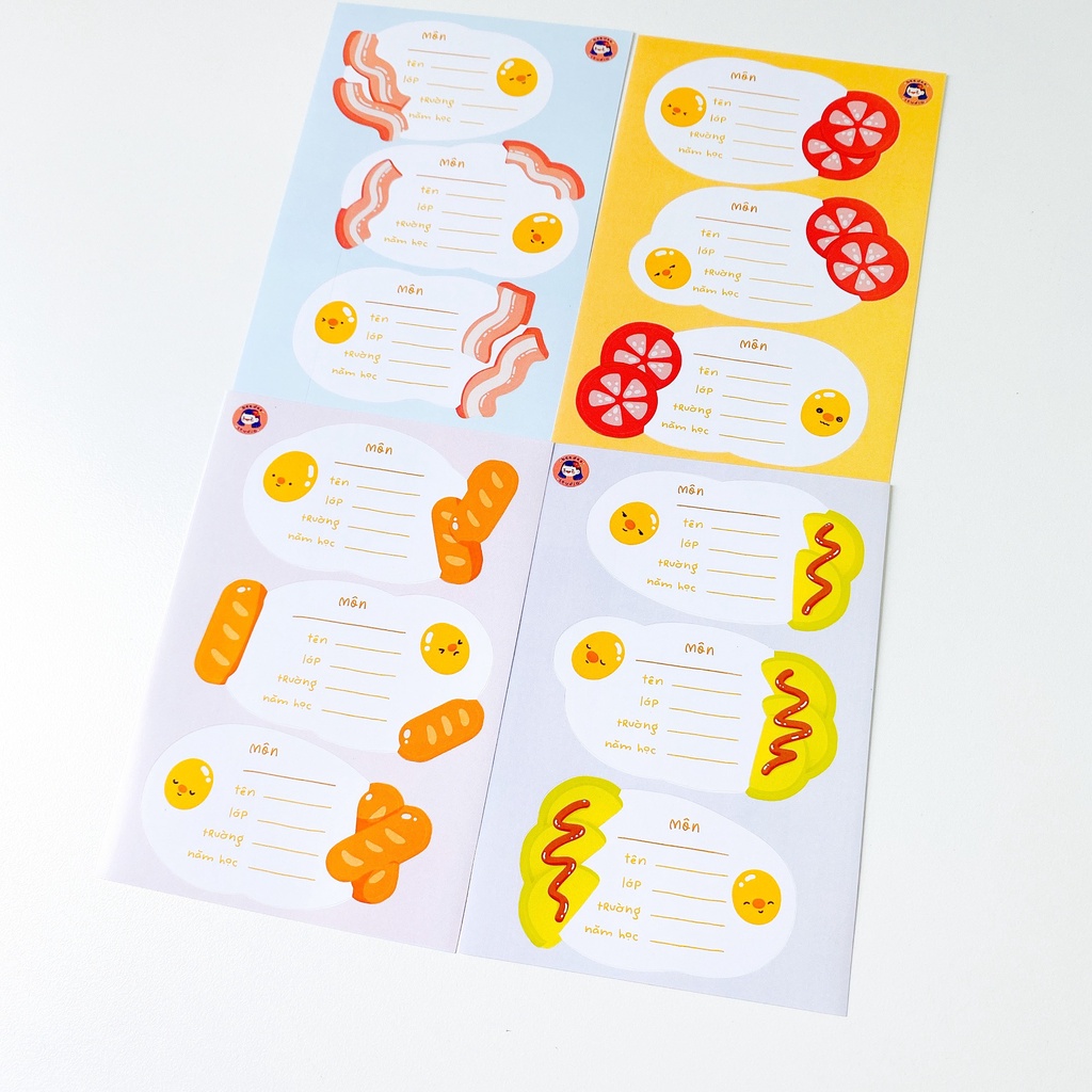 Sticker Nhãn Vỡ Môn Học Tiện Lợi Dễ Thương by Beedee studio - Hidari