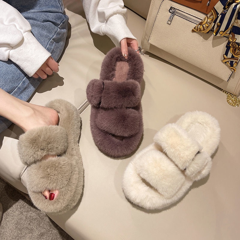 Dép Bông Nữ Đế Dày Chống Trượt Dễ Thương