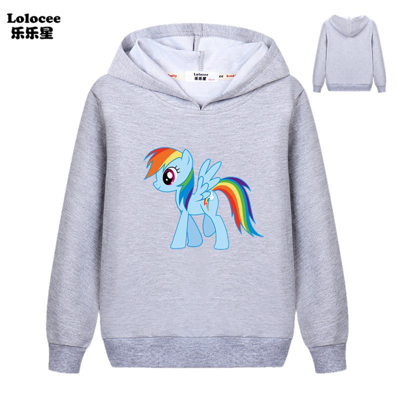 MY LITTLE PONY Áo Hoodie Họa Tiết Ngựa Con Dễ Thương Cho Bé Gái