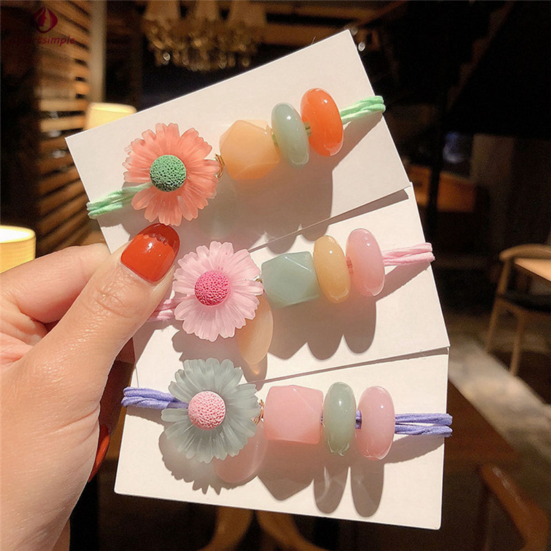 Dây Buộc Tóc Hình Bông Hoa Dễ Thương Cho Nữ