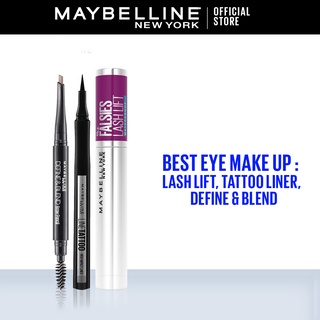 Image of Maybelline Best Seller Eyes Make Up Kit (Lash Lift + Line Tattoo + Define & Blend) Maskara Eyeliner Pensil Alis