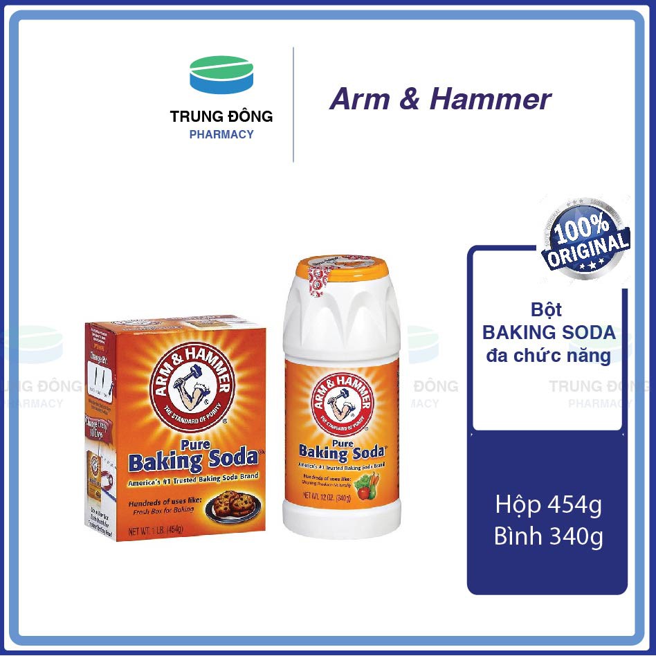 Bột BAKING SODA Arm And Hammer Đa Chức Năng 454g 340g USA - Trung Đông Pharmacy