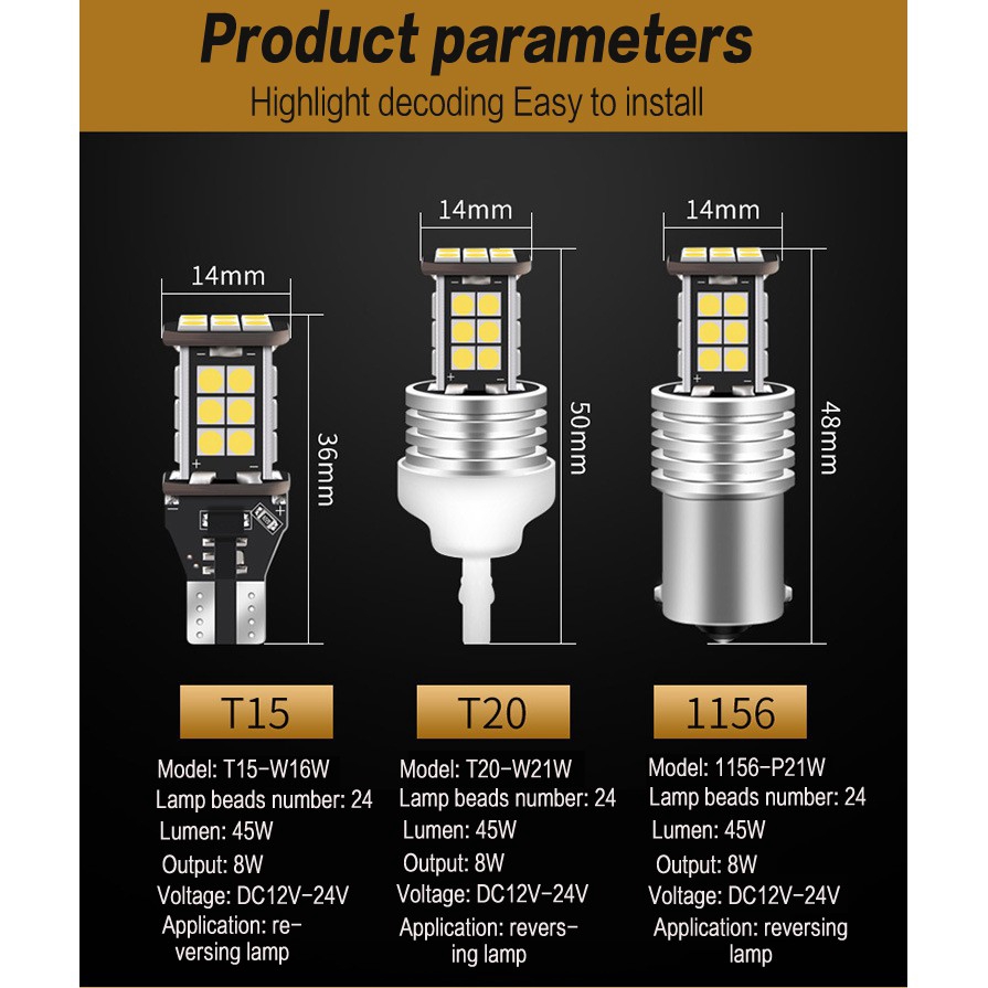 Bóng Đèn Led T20 T15 Siêu Sáng Cho Xe Hơi