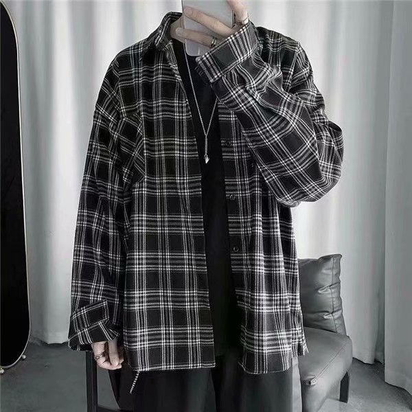 Áo Sơ Mi Sọc Ca Rô Thời Trang Hàn Quốc Cá Tính Cho Nam áo sơ mi ca rô áo sơ mi nam đẹp áo sơ mi tay dài áo thun from rộng