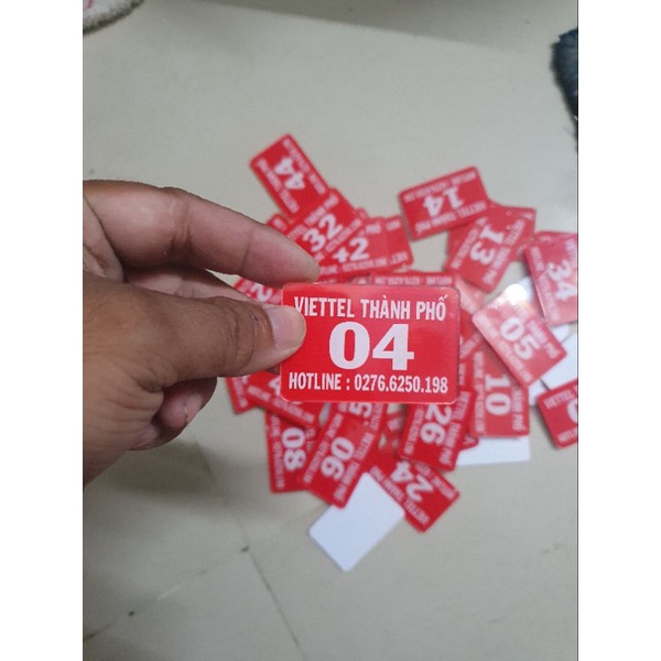 Thẻ mica giữ đồ giữ xe thẻ số