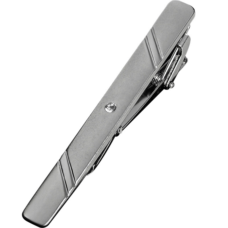 Kẹp Cà Vạt Bằng Kim Loại Màu Bạc Tiêu Chuẩn An Ninh Cho Nam Quà tặng ngẫu nhiên.