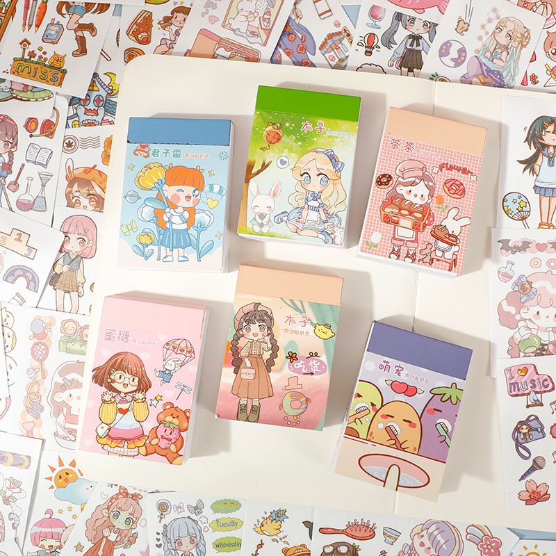 1 cuốn sổ hình dán sticker mini hoạt hình