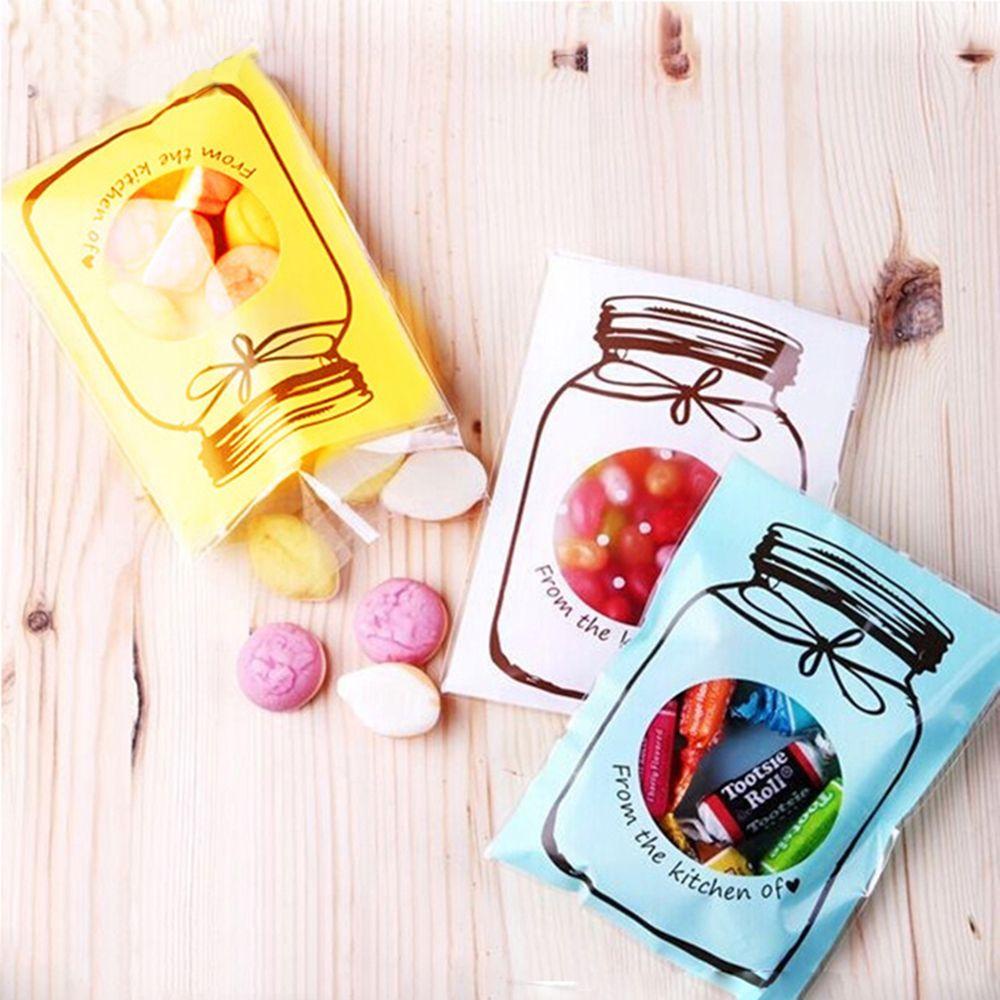 KUNHEV Set 100 Túi Đựng Kẹo Tự Dính Chất Lượng Cao Cho Tiệc Cưới